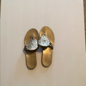 Jack Rogers Georgia Mae Sandals size 6 in Platinum